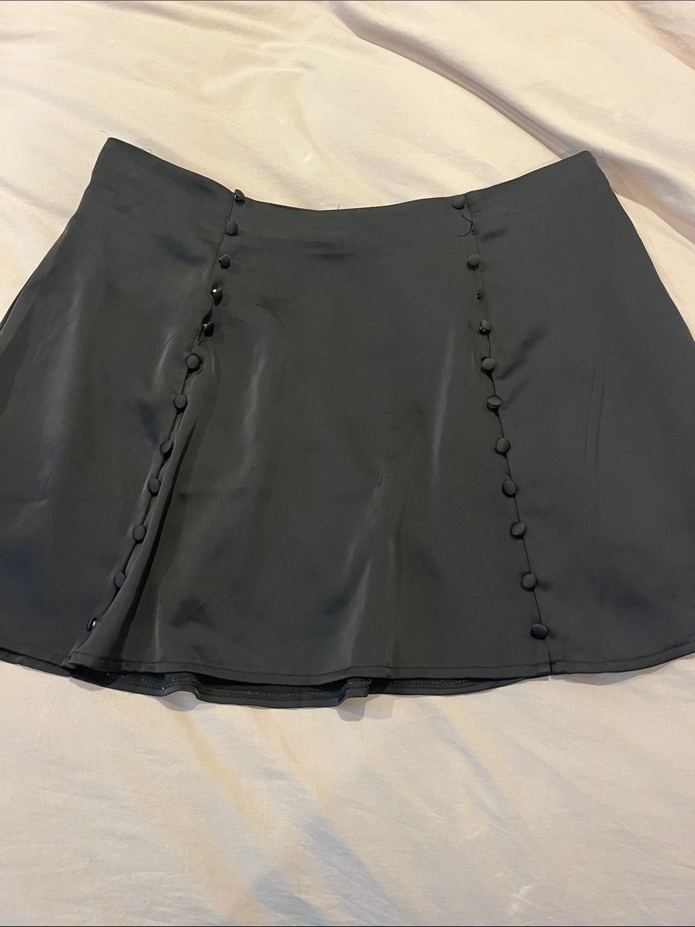 Urban Outfitters Black Mini Skirt with Decorative Button Panels